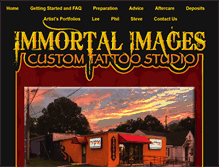 Tablet Screenshot of immortalimagestattoo.com